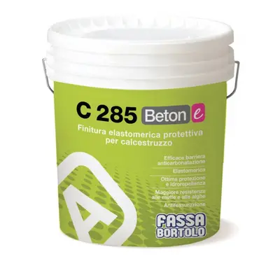 Finitura Fassa C285 BETON-E elastomerica protettiva per calcestruzzo bianco (Secchio da 14 lt)