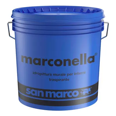 Idropittura super traspirante Marconella San Marco alta copertura per interni (Secchio 14 Litri)