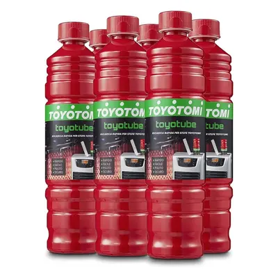 Ricarica Rapida + filtro adattatore per stufe Toyotomi (1 scatola con 6 bottiglie da 1,4 Lt + fi