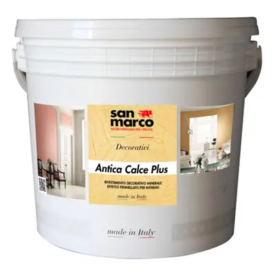 Pittura minerale Antica Calce Plus San Marco effetto pennellato per interni (Secchio 25Kg)