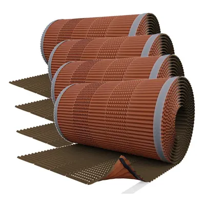 Sottocolmi ventilati Riwega Tiroll Air marrone in alluminio, 5metri(4pz)