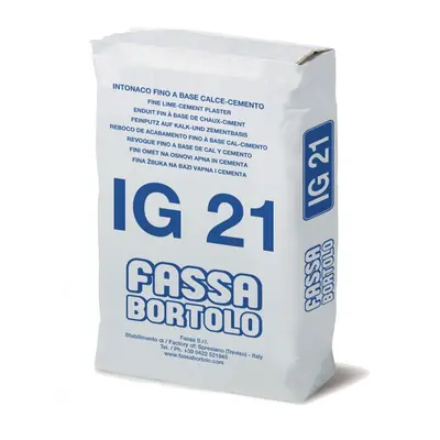 Intonaco Fassa IG21 bianco e grigio (Sacco da 25 Kg)