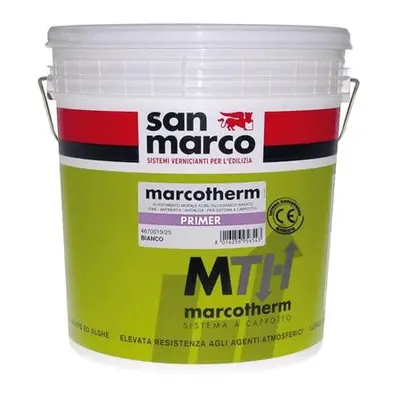 Fissativo murale coprente Marcotherm primer per interni ed esterni (Secchio 15 Litri)