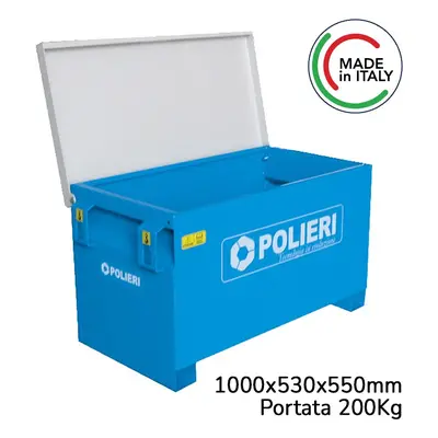 Cassone porta attrezzi Polieri 1000x530x550mm con 4 punti di sollevamento, portata 200kg