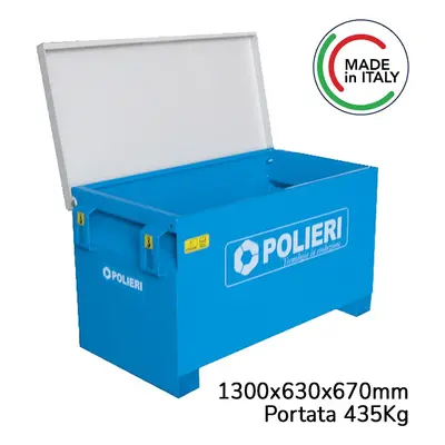 Cassone porta attrezzi Polieri 1300x630x670mm con 4 punti di sollevamento, portata 435kg