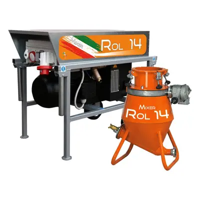 Impianto convogliatore Mixer Rol 14 compressore Rietschle per materiale in polvere e premiscelat