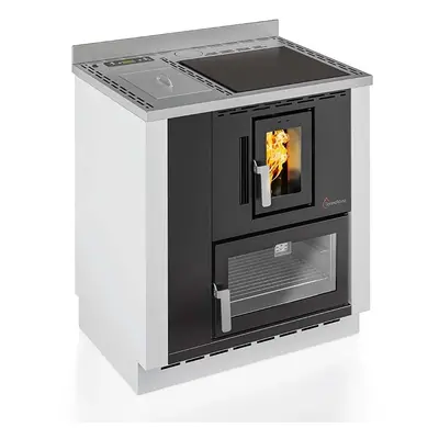 Cucina a pellet da incasso TermoVana Desyré 9.0 Bianca canalizzabile 1 motore, 8kW