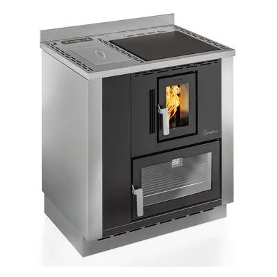 Cucina a pellet da incasso TermoVana Desyré 9.0 Inox canalizzabile 1 motore, 8kW