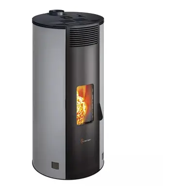 Stufa a pellet ermetica TermoVana Fancy 12 PJ Alluminio scarico Poujoulat e canalizzazione 2 vie