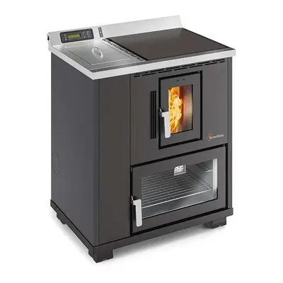 Cucina a pellet TermoVana Desy 9.0 Antracite con sistema di canalizzazione ad 1 motore, 8,8kW