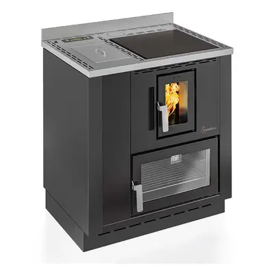 Cucina a pellet da incasso TermoVana Desyré 9.0 Nera canalizzabile 1 motore, 8kW