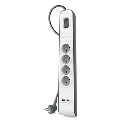 Belkin - Presa Protezione da Sovratensione 4 Ingressi + 2 USB