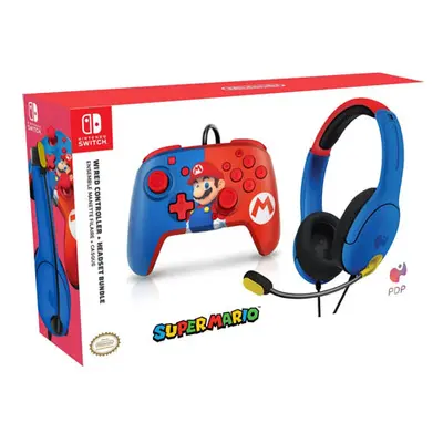 Pdp Bundle Wired Controller + Headset - Super Mario