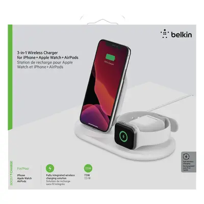 Belkin Caricabatterie Wireless Belkin - 3 in 1 Per iPhone + Apple Watch + AirPods