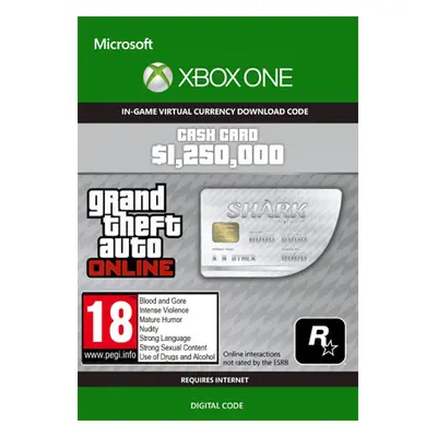 Take 2 Interactive GTA V - 1.250.000$ - Carta Prepagata Great White Shark