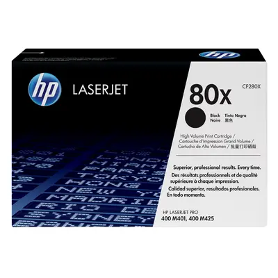 Cartuccia Toner originale nero ad alta capacità LaserJet HP 80X