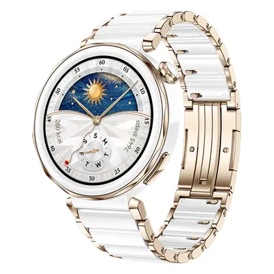 HUAWEI WATCH GT 5 Pro 42mm Bianco Ceramica e Titanio Oro