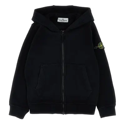 STONE ISLAND JUNIOR Felpa Con Cappuccio Patch Logo