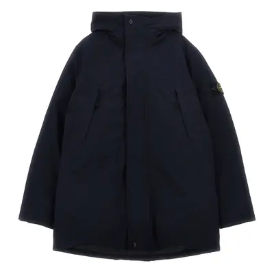 STONE ISLAND JUNIOR Piumino Con Cappuccio Badge Logo