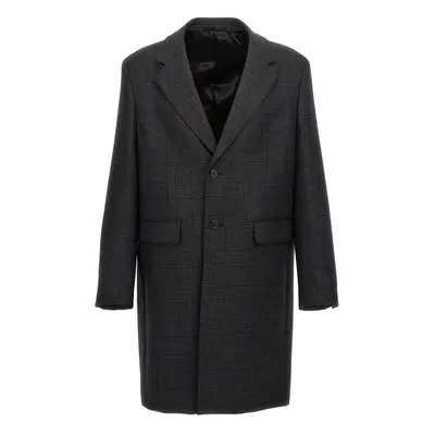 PRADA Cappotto Monopetto Check