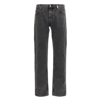 MCQUEEN Jeans Placchetta Metallica