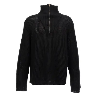 MAISON MARGIELA Maglione Half Zip Distressed