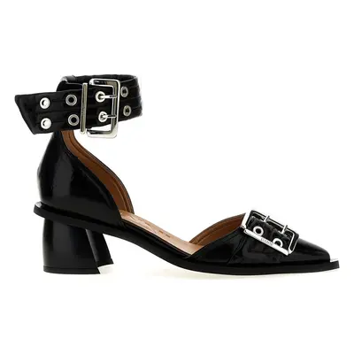 GANNI Décolleté 'Buckle Open Cut Pumps'