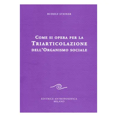 Come si opera per la triarticolazione dell'organismo sociale. Corso per oratori