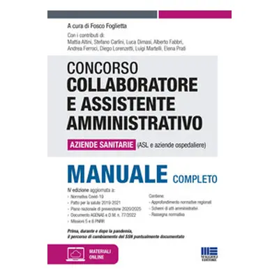 Concorso per collaboratore e assistente amministrativo nelle aziende sanitarie (ASL e aziende os