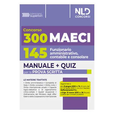 300 Ministero degli Affari Esteri e della Cooperazione Internazionale (MAECI). Manuale completo 