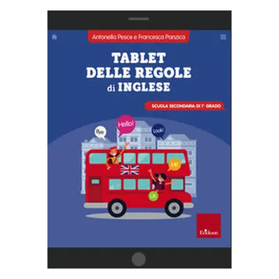 Tablet delle regole di inglese. Scuola secondaria di 1º grado