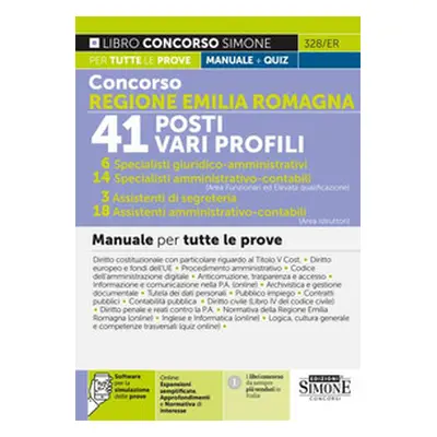 Concorso Regione Emilia Romagna. 41 posti vari profili. 14 specialisti amministrativo-contabile 