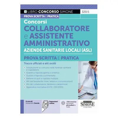 Concorsi collaboratore e assistente amministrativo aziende sanitarie locali (ASL). Prova scritta