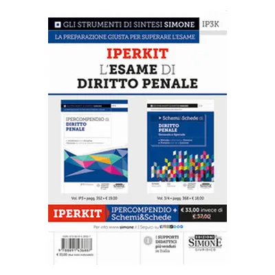 L'esame di diritto penale. Iperkit. Ipercompendio di diritto penale-Schemi & schede di diritto p