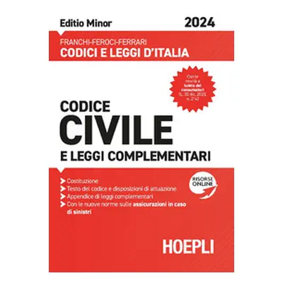 Codice civile e leggi complementari 2024. Ediz. minor