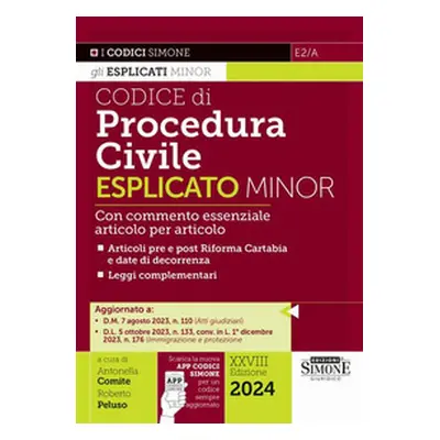 Codice di procedura civile esplicato. Con commento essenziale articolo per articolo. Articoli pr