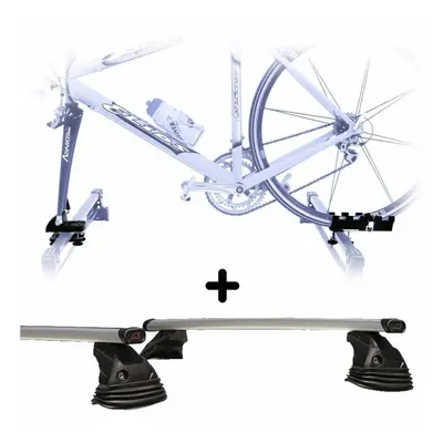 Set Portabici + Barre per FIAT IDEA dal 2003 Attacco alla Forcella universale Barre 110 CM c/Chi