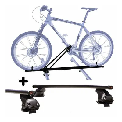 Portabici tetto Auto + Barre per VOLKSWAGEN AMAROK doppia Cabina leggero con Chiave Barre 127 CM