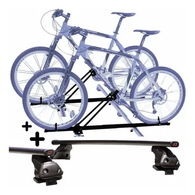 Kit 2 Portabici tetto + Barre per MINI CLUBMAN dal 2015 in poi universali c/Chiavi Barre 127 CM 