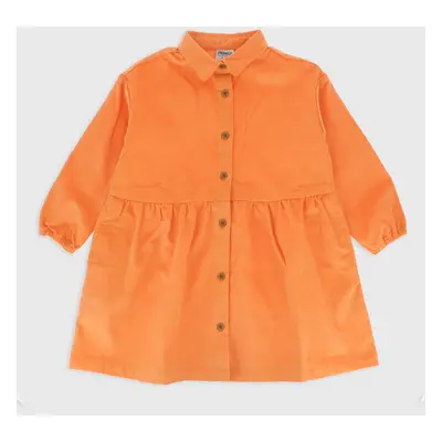 vestito in velluto da bambina, arancio