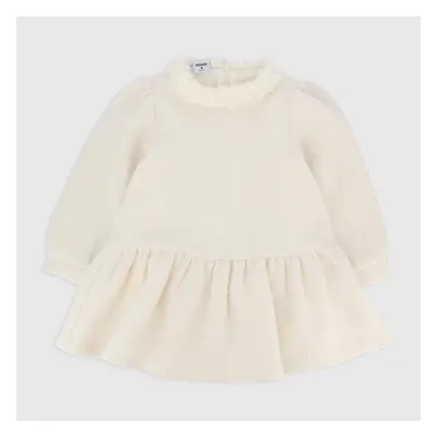 vestito bouclè da bambina, beige