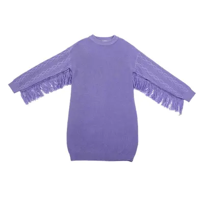 vestito in maglia da bambina, viola