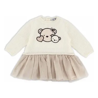 vestito tricot da bambina, bianco