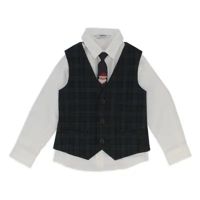 camicia, gilet e papillon da bambino, blu