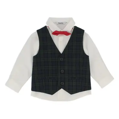 camicia, gilet e papillon da bambino, blu