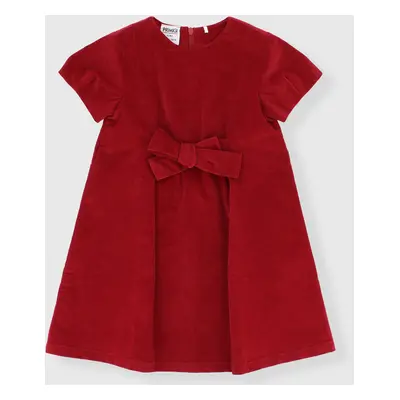 vestito in velluto da bambina, rosso