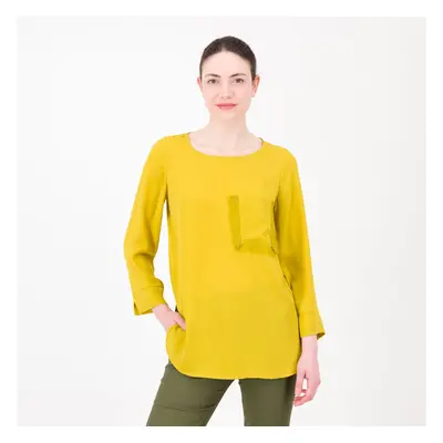 Caterina Lancini Blusa in georgette con taschino in pizzo