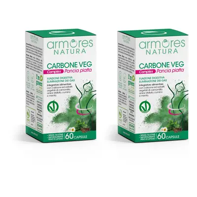 Armores Carbone Vegetale funzione digestiva (2 confezioni)