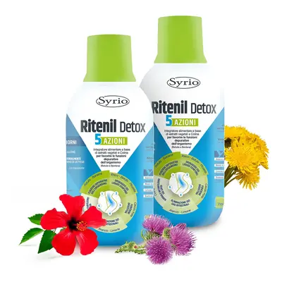 Syrio Ritenil Detox 5 Azioni Integratore 2x500ml