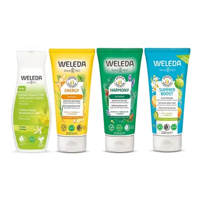 Weleda Kit Summer Fresh 3 bagnoschiuma e 1 crema idratante corpo